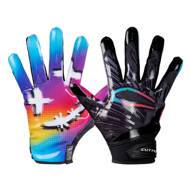 Cutters Youth Game Day Pro LE Receiver Gloves Accessories United Sports Brands Multi Color Face XSmall