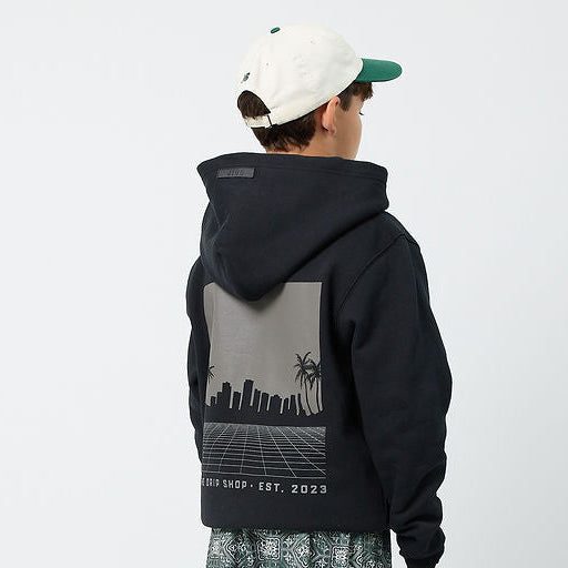 The Drip Shop Coastal Skyline Graphic Hoodie Apparel The Drip Shop Black Youth Small