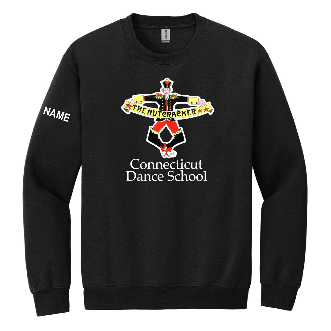 CT Dance Nutcracker Crewneck Sweatshirt Logowear Connecticut Dance School Black Youth S