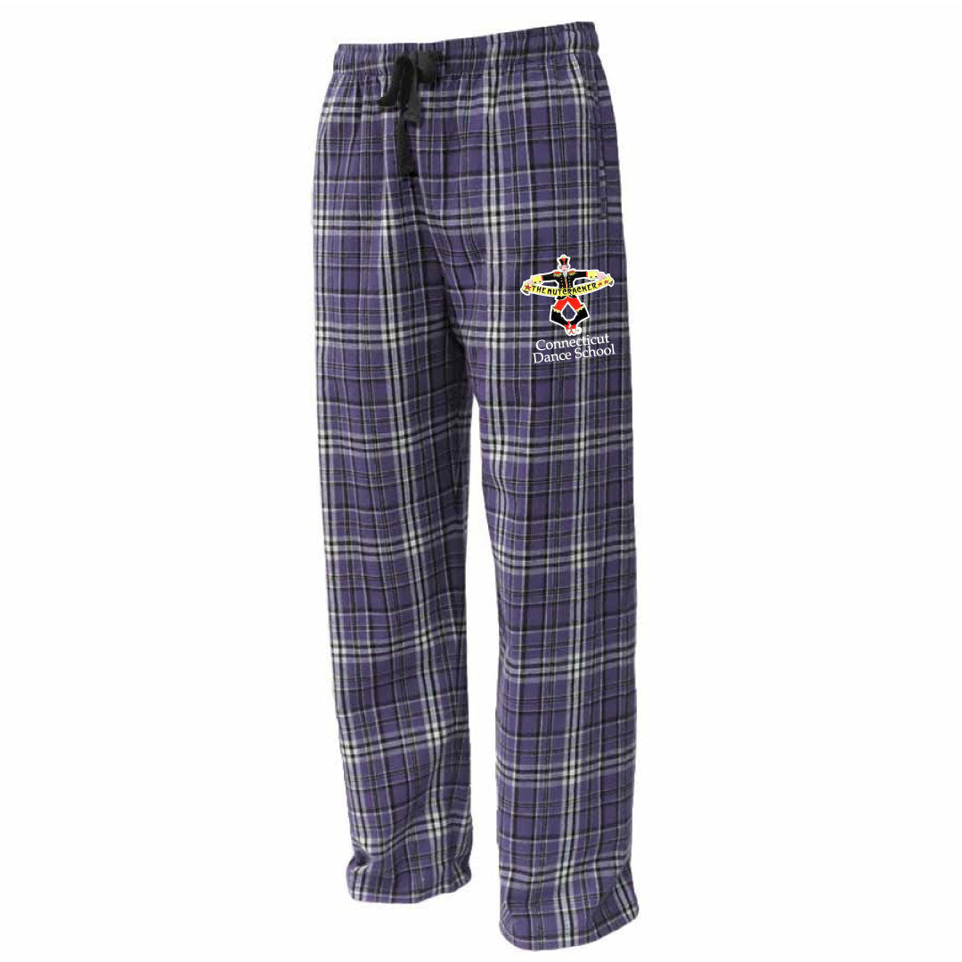 CT Dance Nutcracker Flannels Logowear Connecticut Dance School Purple/White Youth S