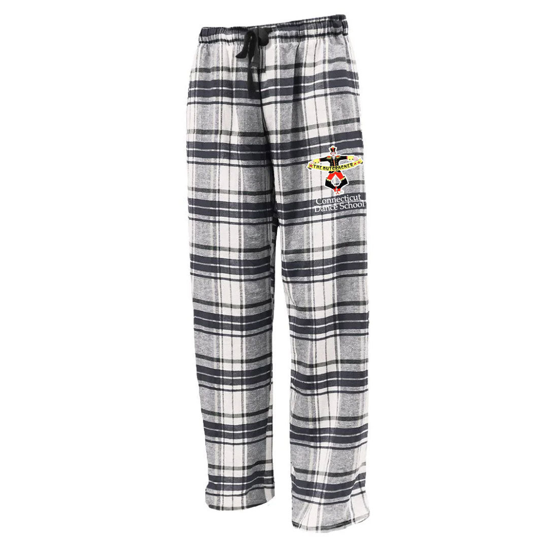 CT Dance Nutcracker Flannels Logowear Connecticut Dance School White/Black Youth S