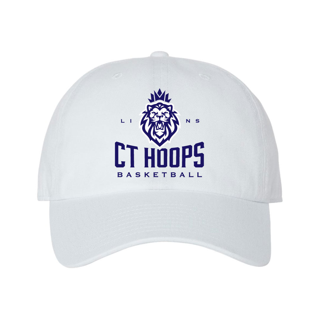 CT Hoops Basketball Baseball Hat Logowear CT Hoops Basketball White