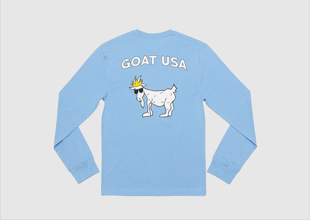 Goat USA Youth Big GOAT Long Sleeve T-Shirt Apparel Goat USA Carolina Blue Youth Small