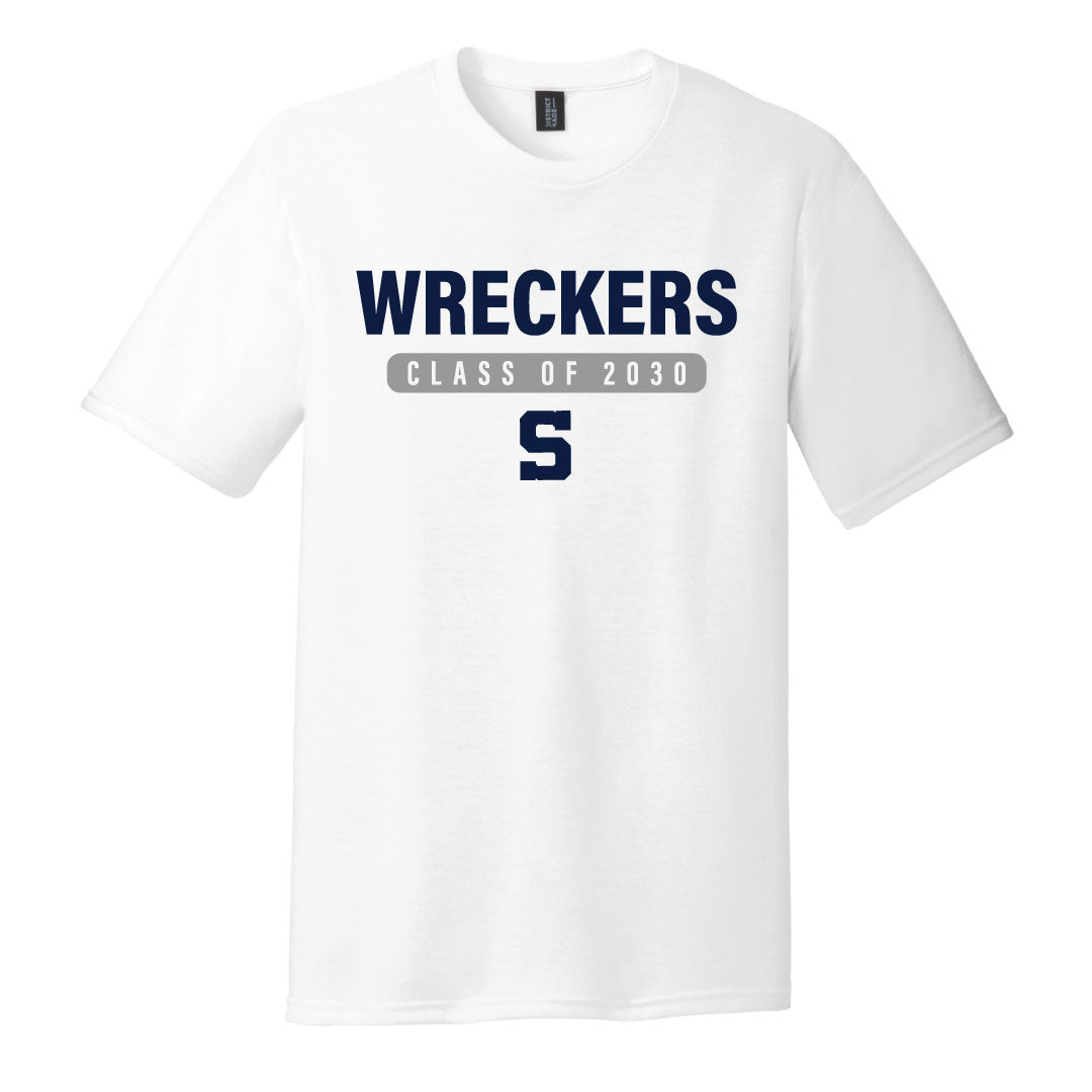 Staples Athletics Class of 2030 Cotton Blend Tee Logowear Staples Athletics White Adult XS