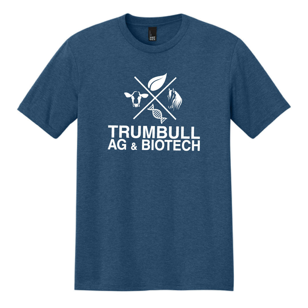 Trumbull Ag and Biotech Tri Blend Tee Logowear Trumbull Ag & Biotech Neptune Blue Adult XS
