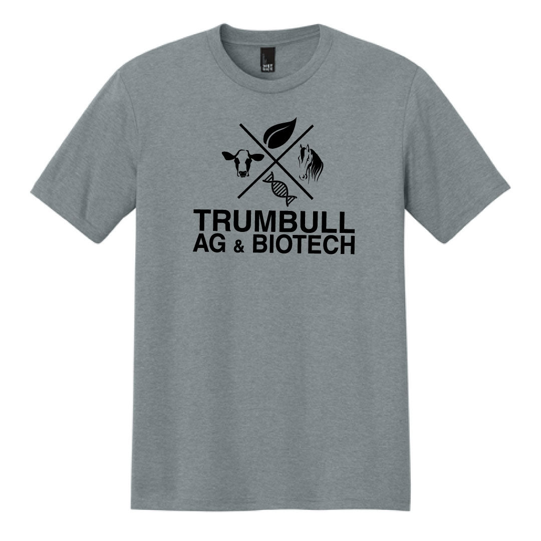 Trumbull Ag and Biotech Tri Blend Tee Logowear Trumbull Ag & Biotech Heather Grey Adult XS