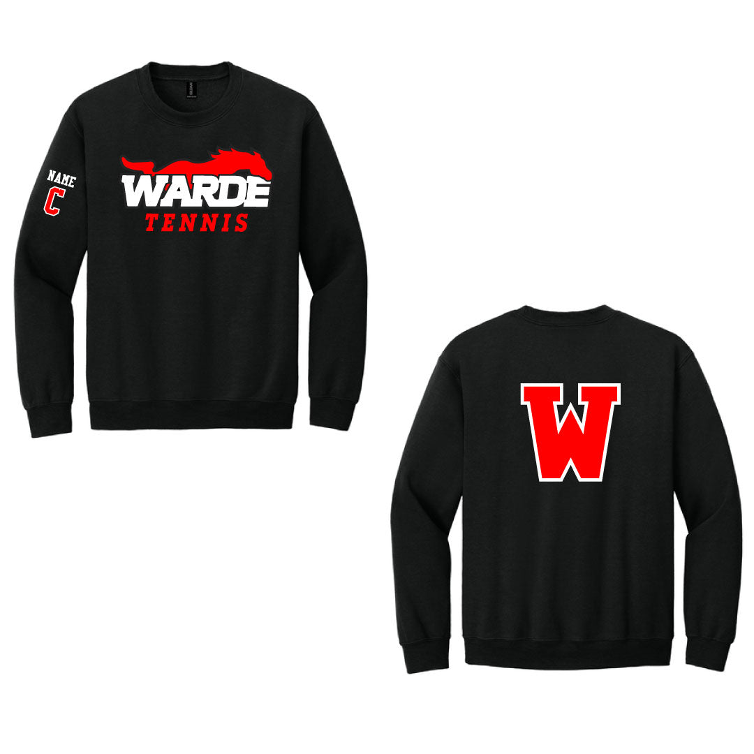 Warde Girls Tennis Crewneck Sweatshirt Logowear Warde Girls Tennis Black Adult S