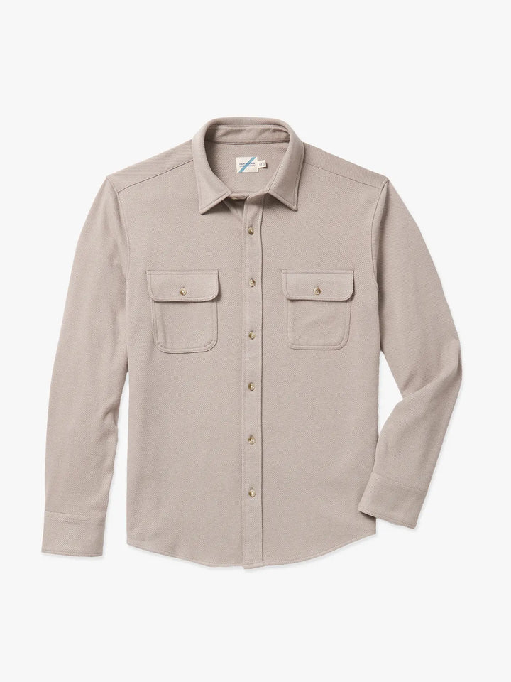 Fair Harbor Mens The Dunewood Flannel Apparel Fair Harbor Coffee Heather Twill-207 Small