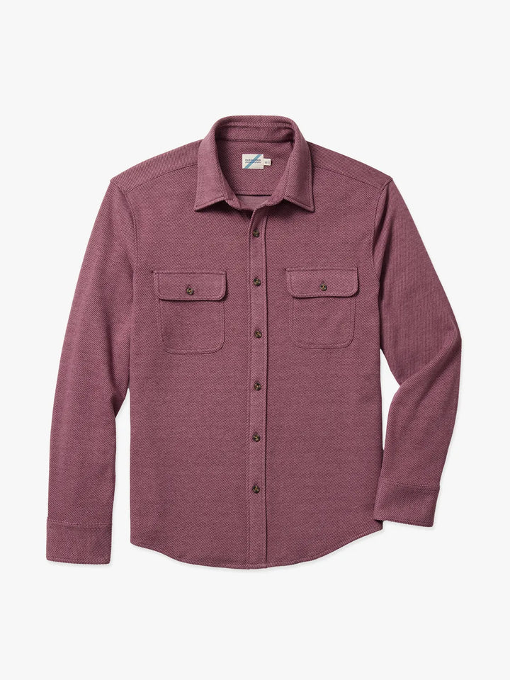 Fair Harbor Mens The Dunewood Flannel Apparel Fair Harbor Burgundy Twill-649 Small