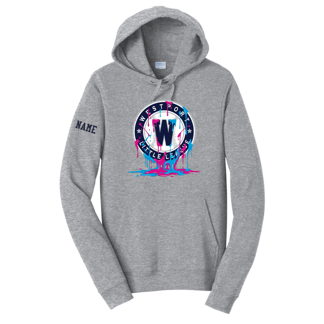 Westport LL Baseball Drip Hoodie Logowear Westport Little League Baseball Athletic Heather Youth XS