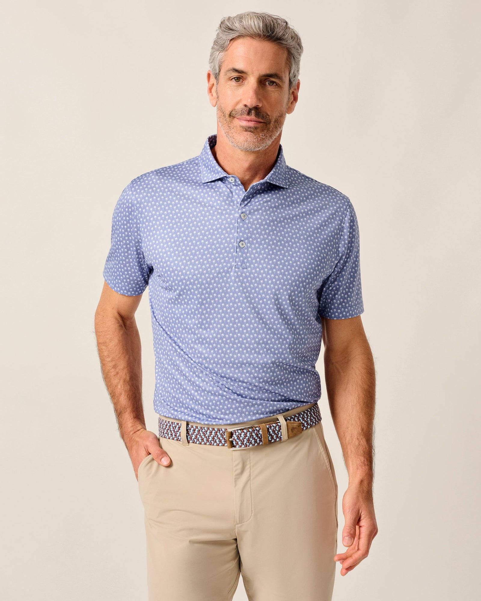 Johnnie-O Men's Areca Palm Performance Jersey Polo Apparel Johnnie-O Verbena Small