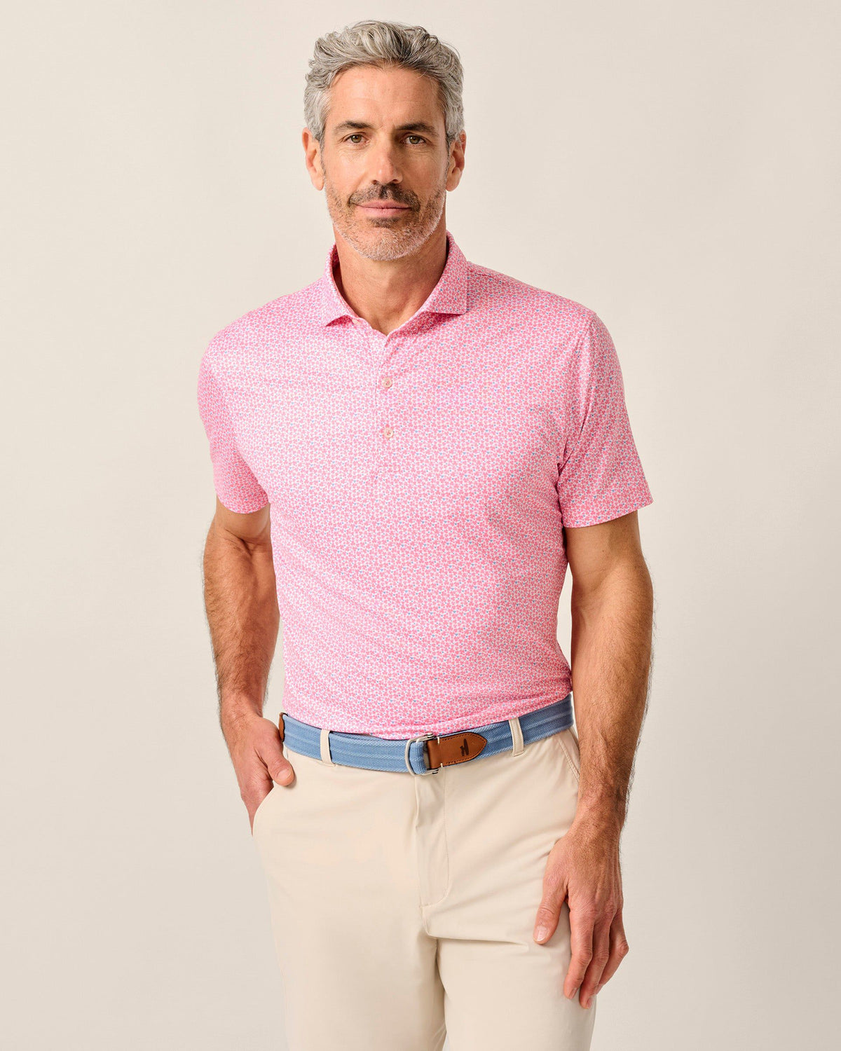 Johnnie-O Men's Four Leaf Featherweight Performance Polo