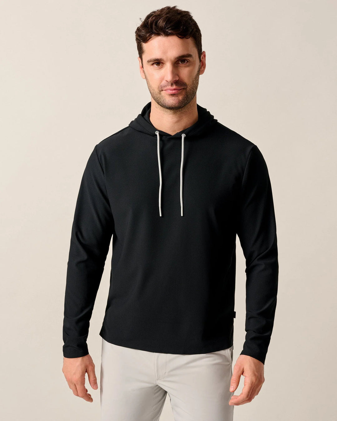 Johnnie-O Men's Hoppin Pullover Hoodie Apparel Johnnie-O Black Large