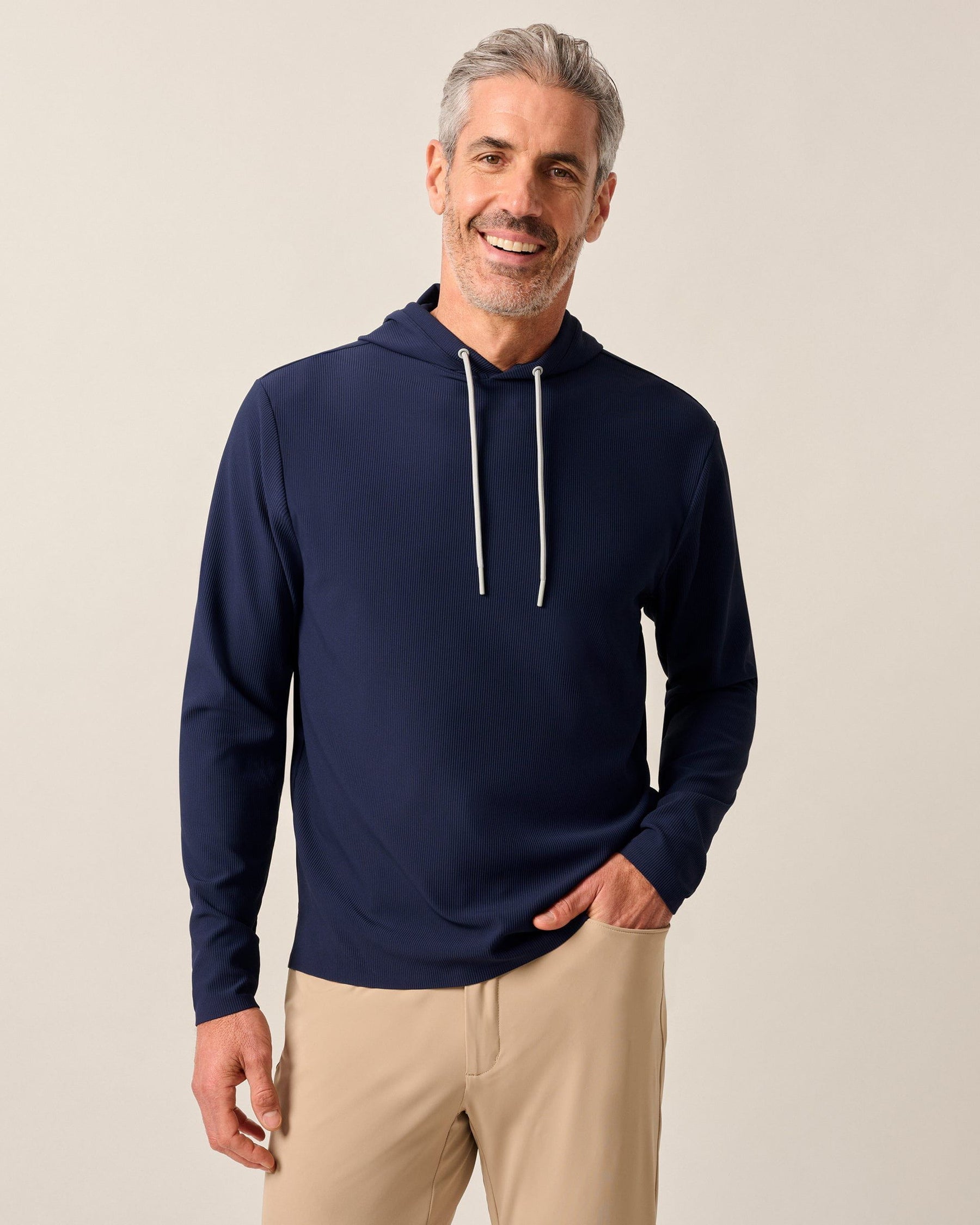 Johnnie-O Men's Hoppin Pullover Hoodie Apparel Johnnie-O Navy Small