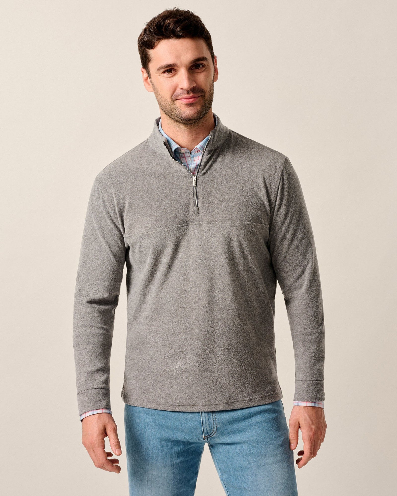 Johnnie-O Men's Mikey Performance 1/4 Zip Pullover Apparel Johnnie-O Smoke Xlarge
