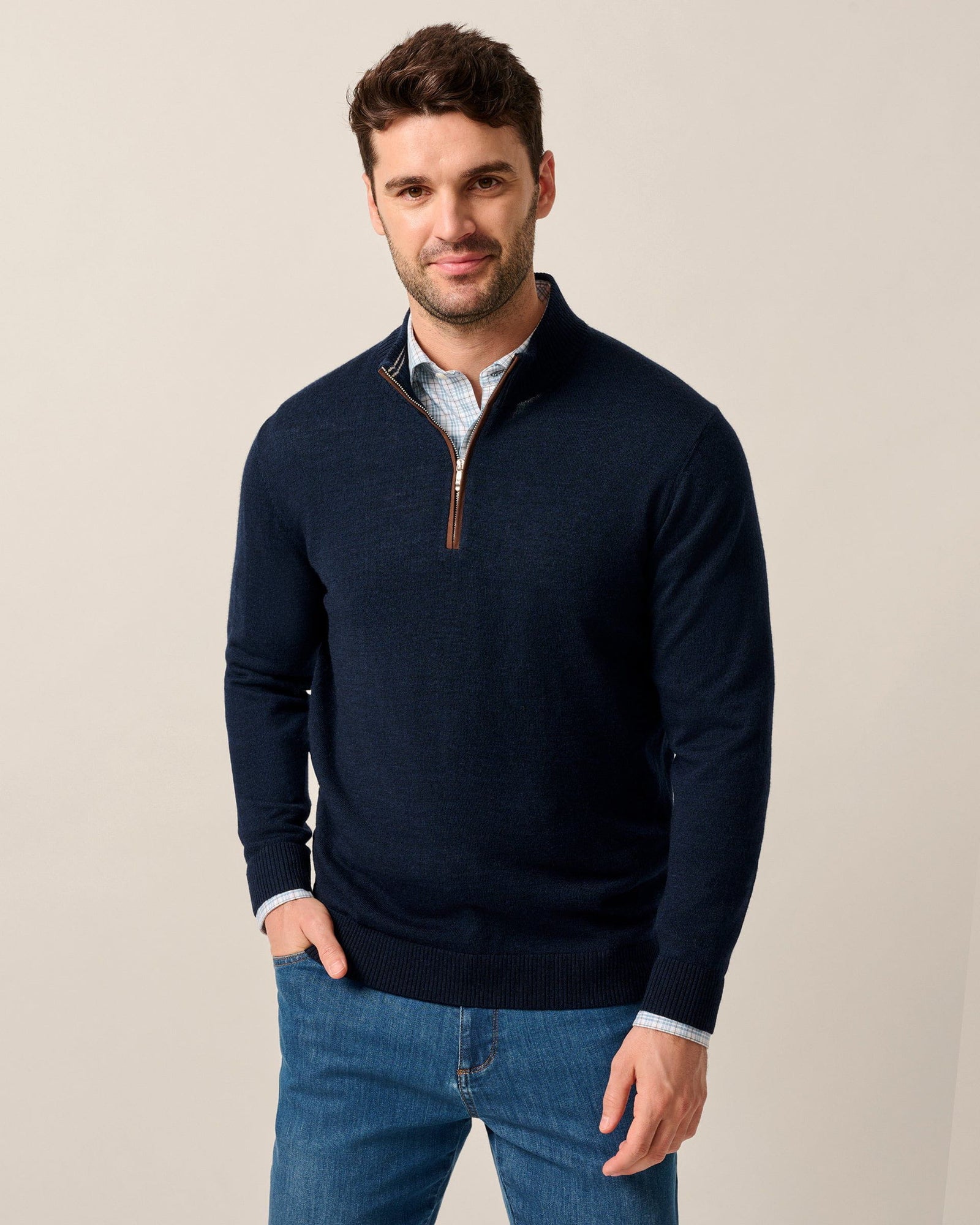 Johnnie-O Men's Raynor Merino 1/4 Zip Sweater