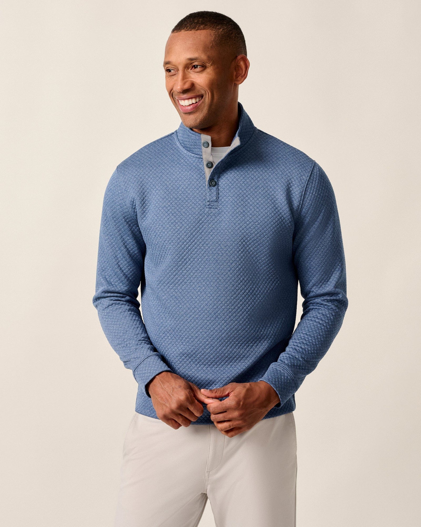 Johnnie-O Men's Rockwells 3-Button Pullover Apparel Johnnie-O Laguna Blue Small