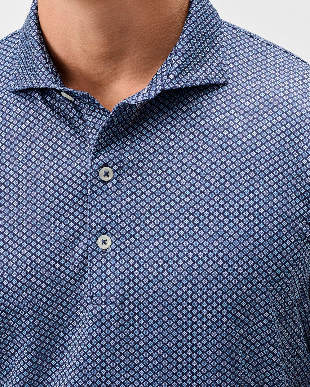 Johnnie-O Men's Pip Floral Performance Jersey Polo Apparel Johnnie-O Navy Small