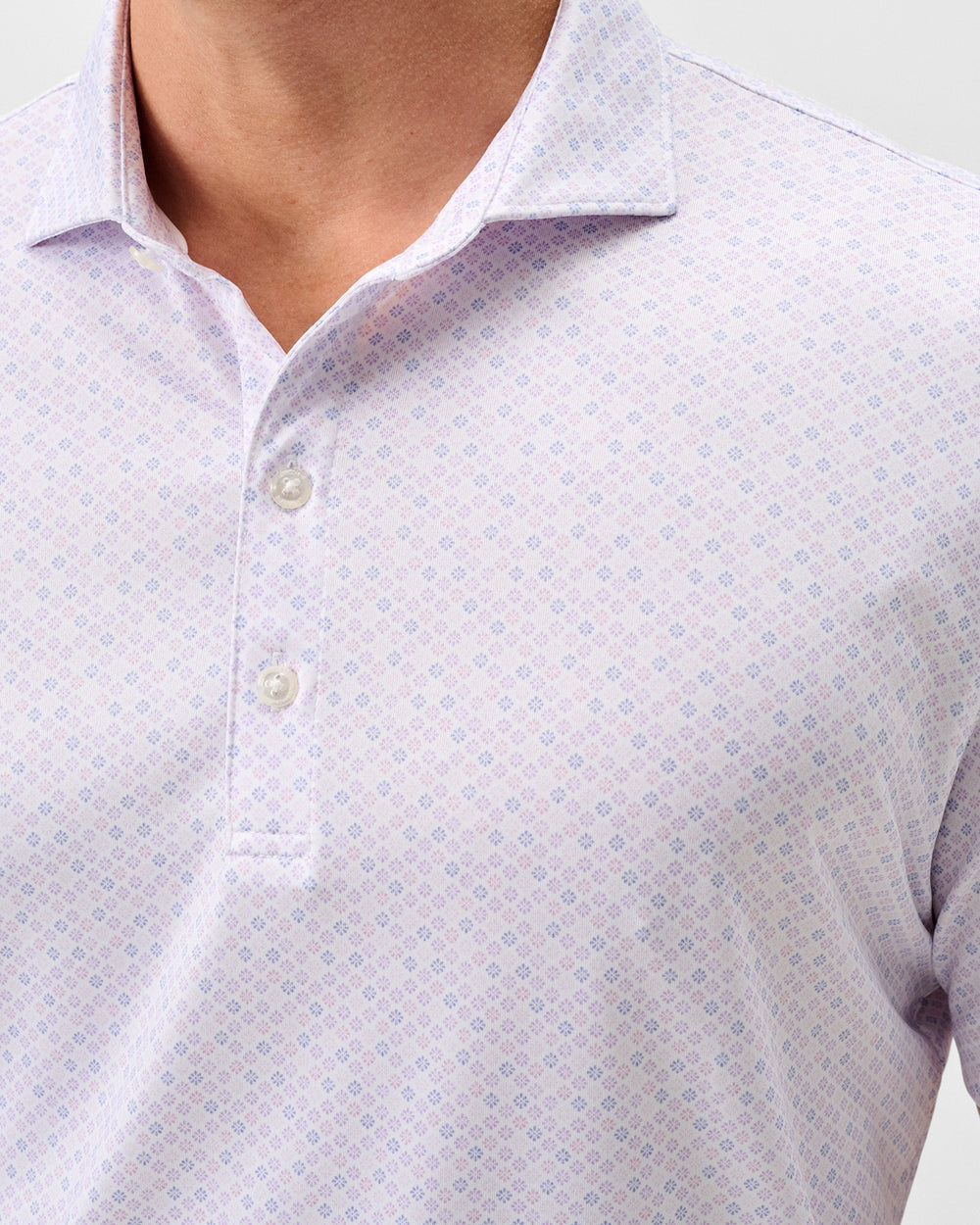 Johnnie-O Men's Pip Floral Performance Jersey Polo Apparel Johnnie-O Viola Small