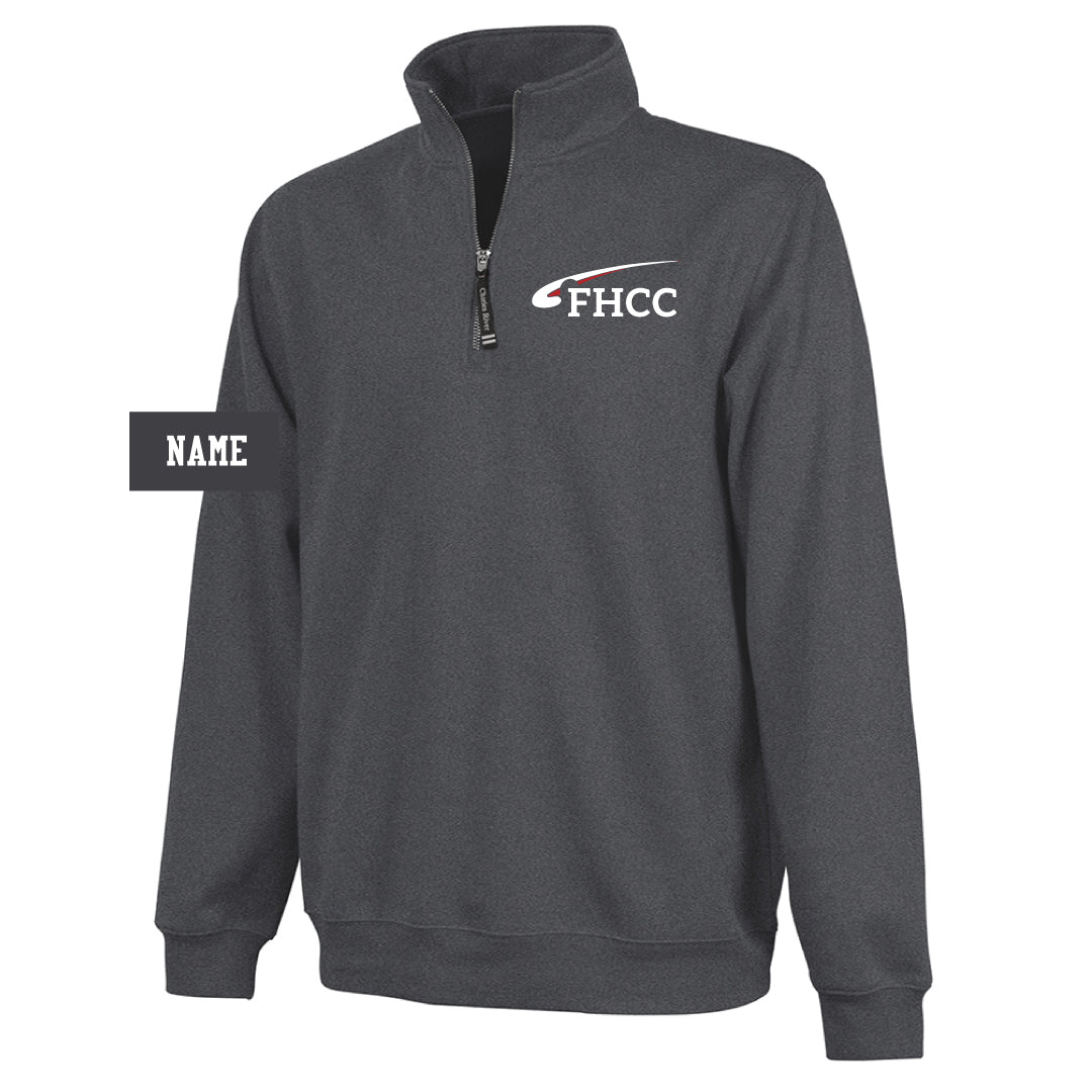 FHCC Oversized 1/4 Zip Sweatshirt Logowear FHCC Charcoal Adult XS