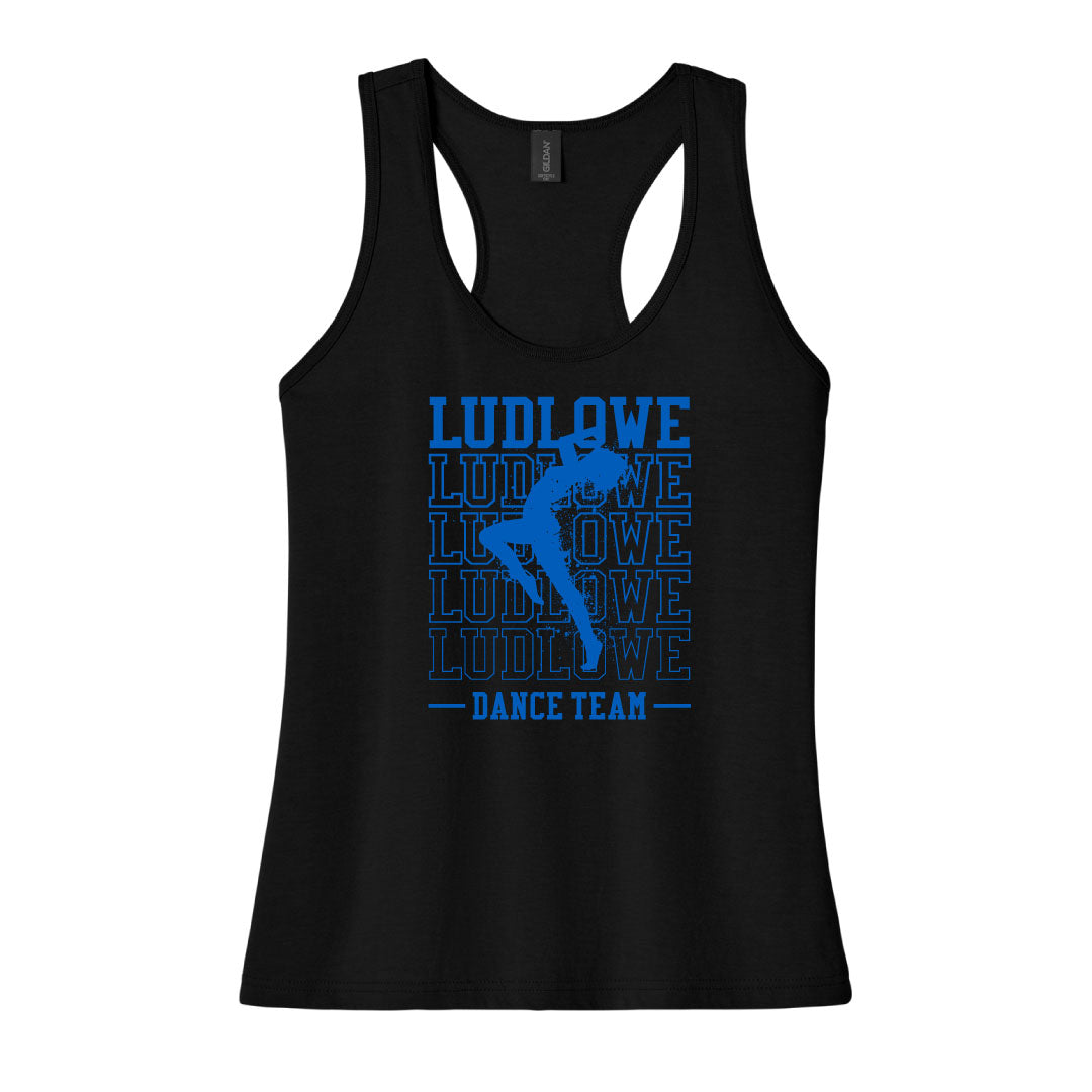 FL Dance Cotton Blend Tank Logowear Fairfield Ludlowe Dance Black Ladies XS