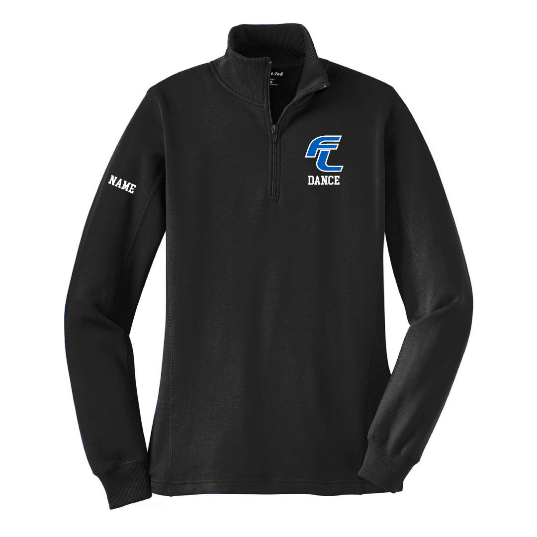 FL Dance 1/4 Zip Sweatshirt Logowear Fairfield Ludlowe Dance Black Ladies XS