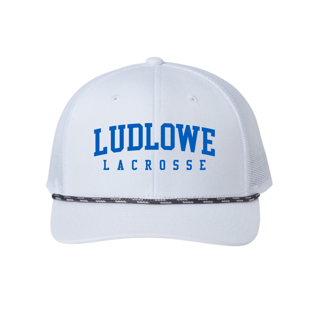 FL Girls Lacrosse Rope Trucker Hat Logowear FL Girls Lacrosse White