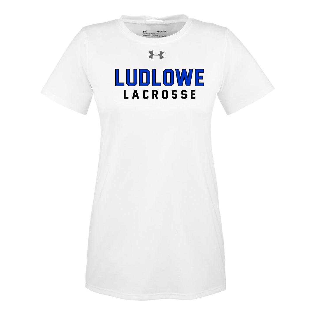 FL Girls Lacrosse UA Performance Short Sleeve Logowear FL Girls Lacrosse White Ladies XS
