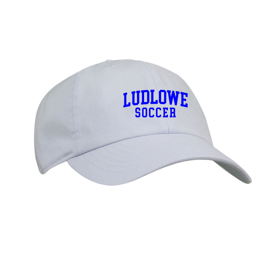Ludlowe Girls Soccer Baseball Hat Logowear Fairfield Ludlowe Girls Soccer White