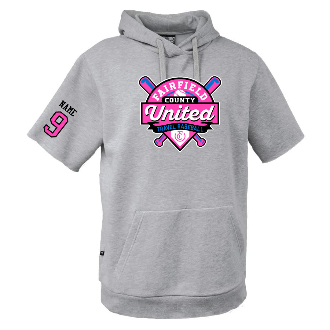 FCU Travel Baseball Fleece Short Sleeve Hoodie