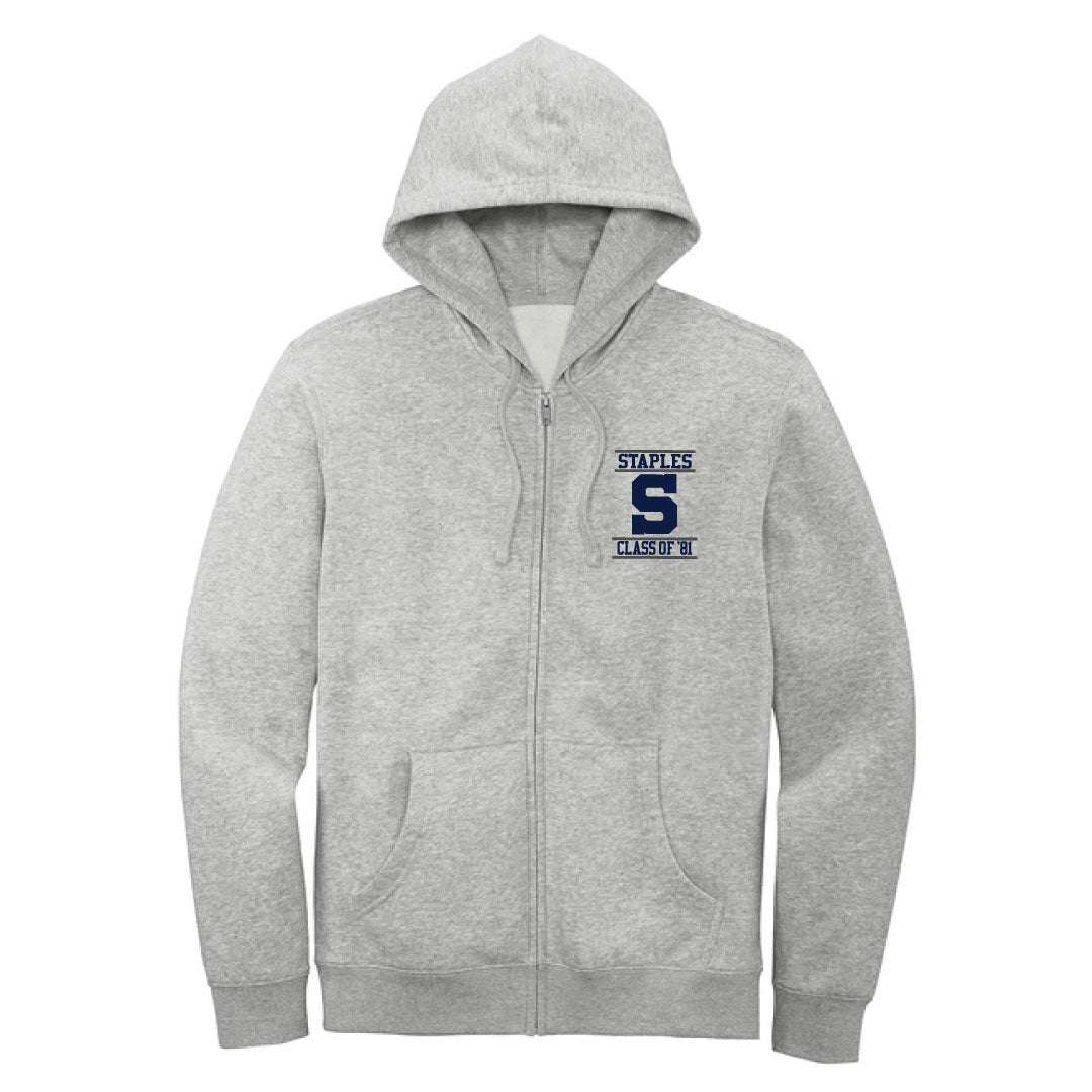 Staples High School Class of 81 Full Zip Hooded Sweatshirt