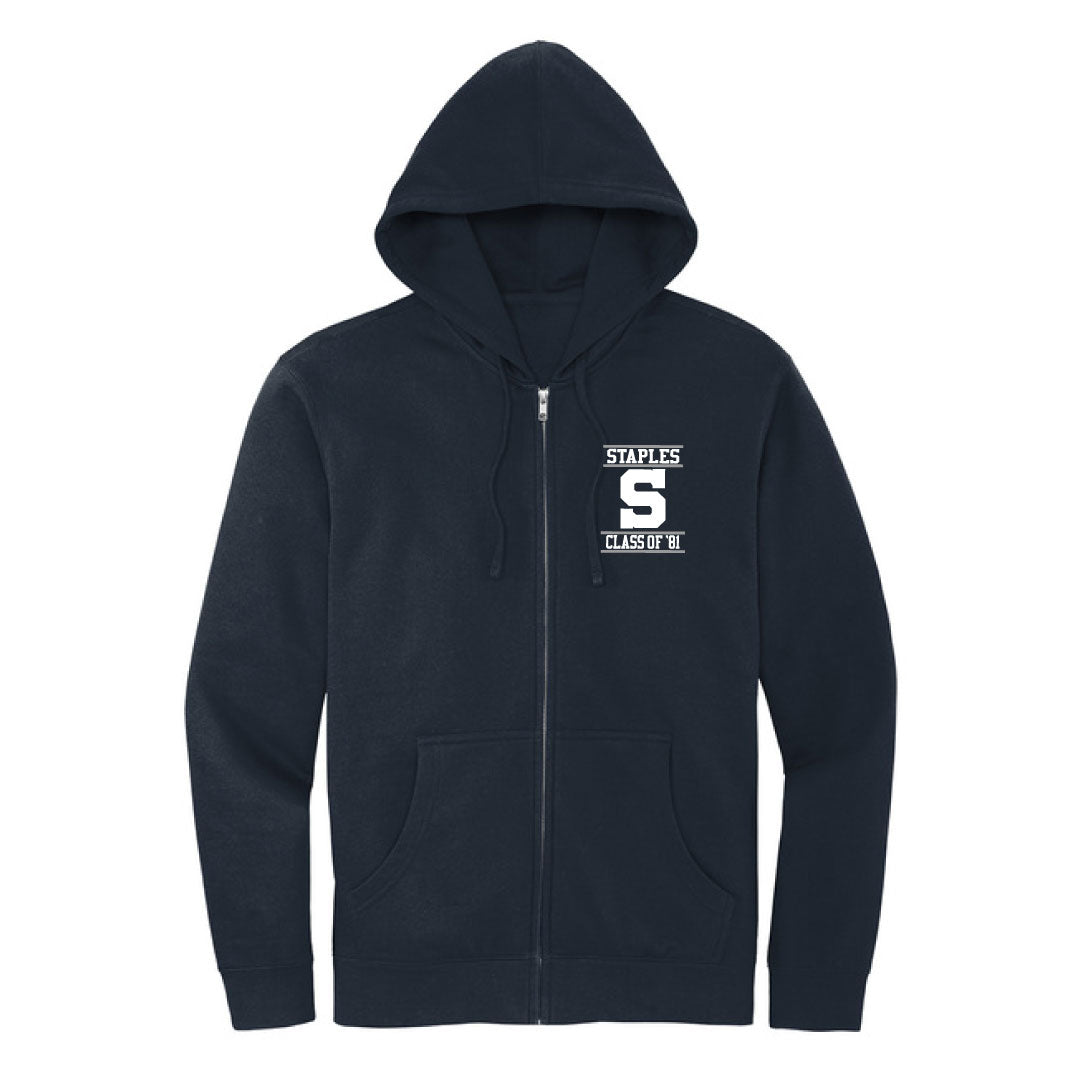 Staples High School Class of 81 Full Zip Hooded Sweatshirt