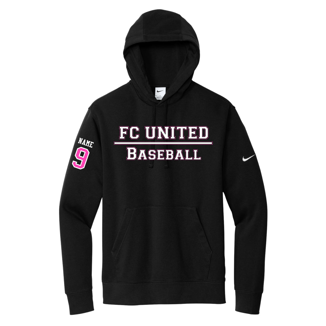 FCU Travel Baseball Nike Hoodie TEXT Logowear FCU Travel Baseball Black Adult XS