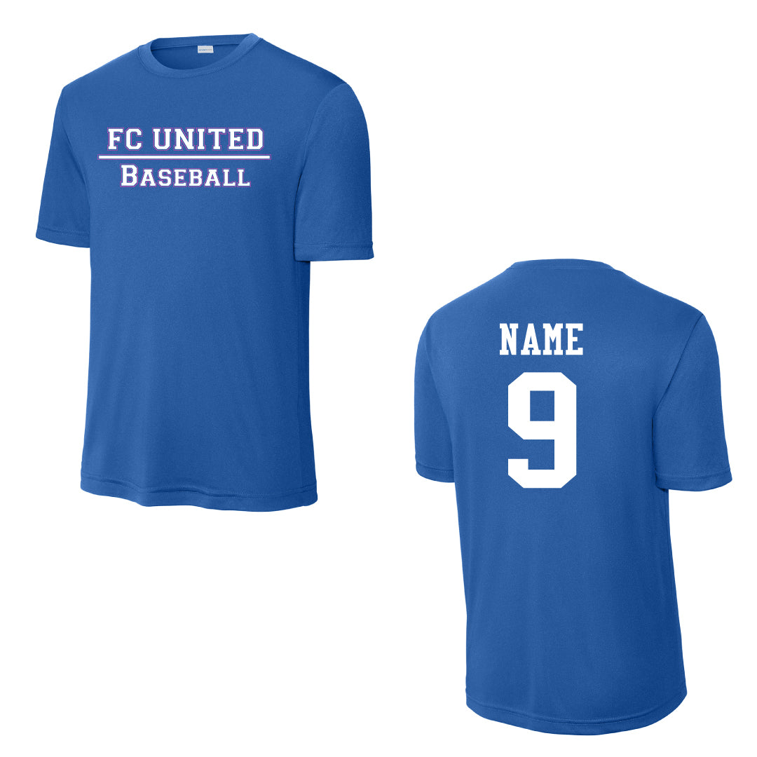 FCU Travel Baseball Performance Tees TEXT Logowear FCU Travel Baseball Royal Adult S