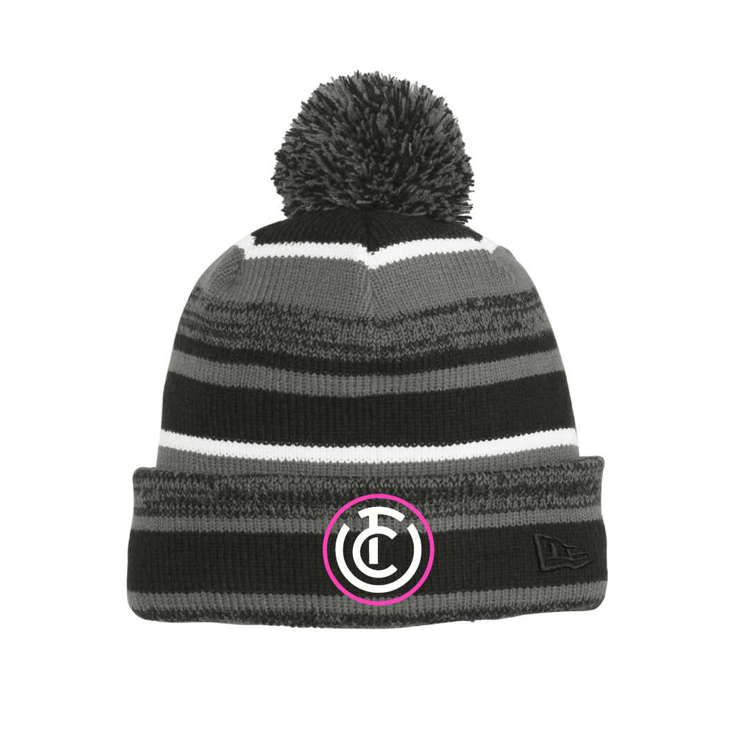 FCU Travel Baseball New Era Sideline Pom Beanie Logowear FCU Travel baseball Circle