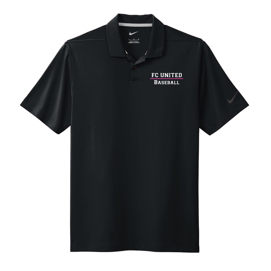 FCU Travel Baseball Nike Dri-FIT Vapor Polo Logowear FCU Travel Baseball Black Adult XS