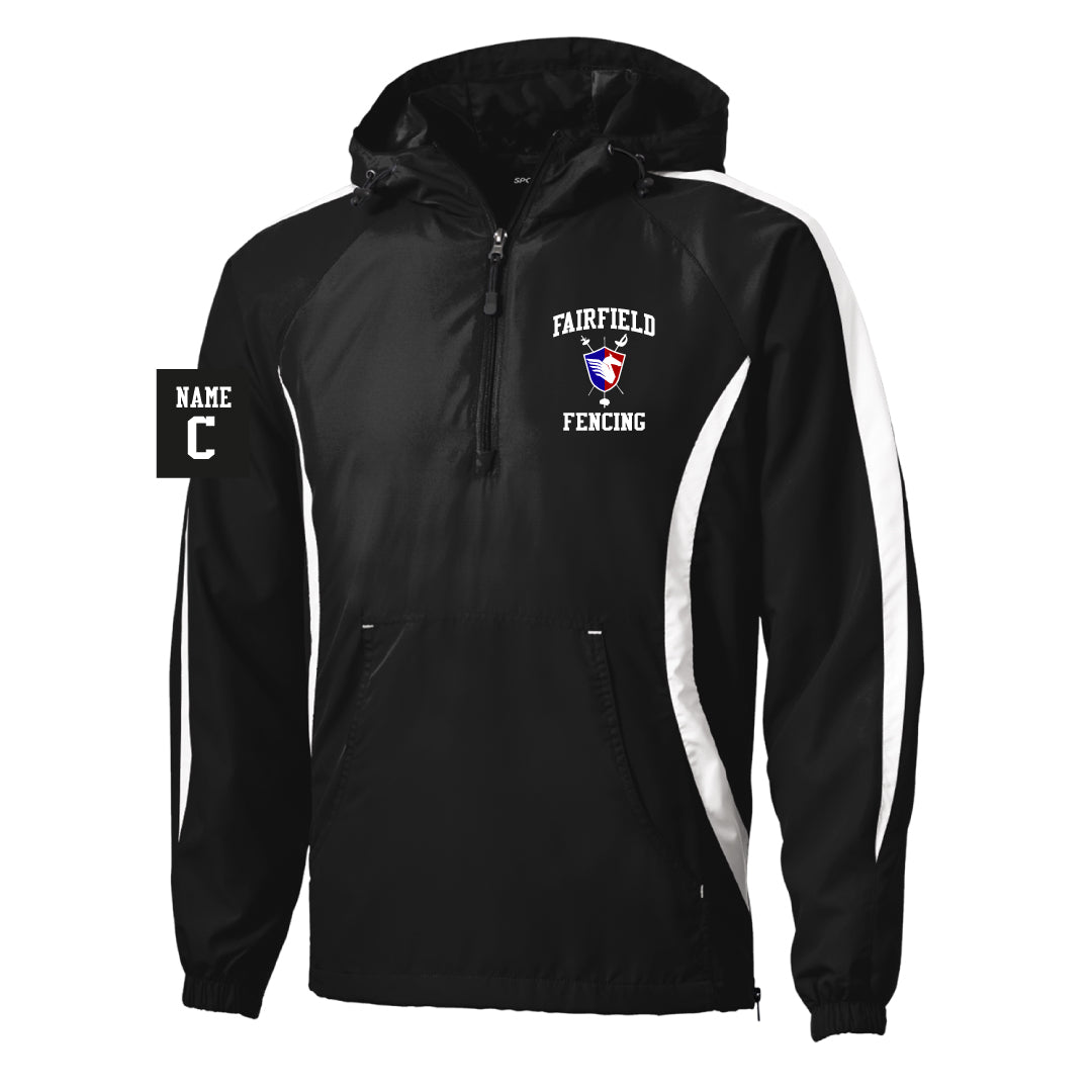 Fairfield Fencing Team Warmup 1/2 Zip Hooded Anorak Logowear Fairfield Fencing Team