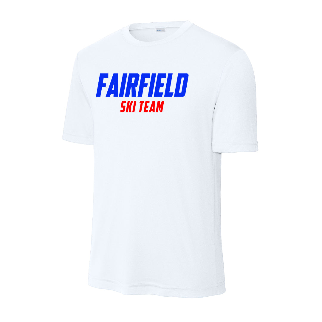Fairfield Ski Team Performance Short Sleeve Logowear Fairfield Ski White Adult XS