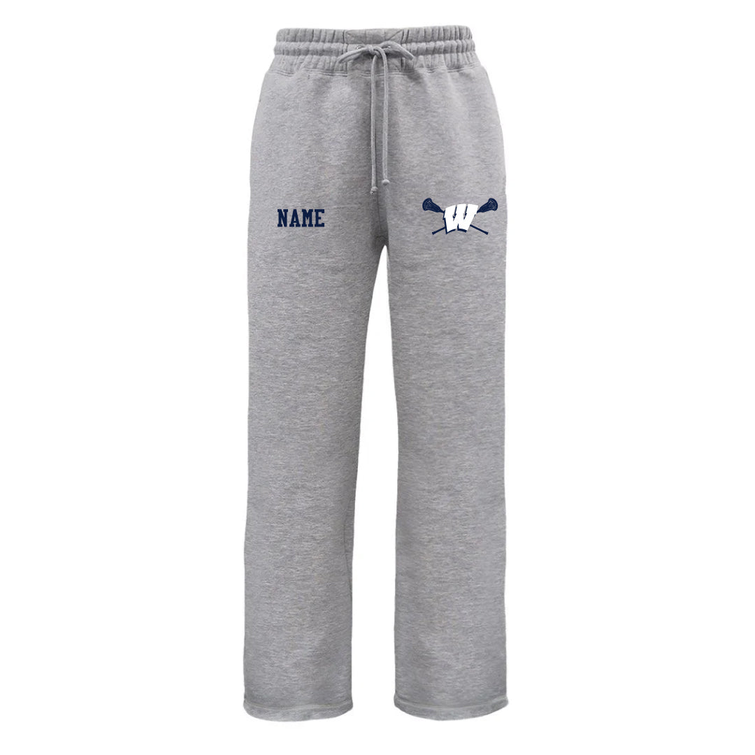 Westport PAL Girls Lacrosse Ladies Sponge Fleece Sweatpants Logowear Westport PAL Girls Lacrosse Grey Heather Ladies XS