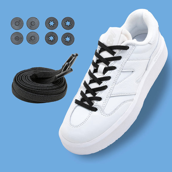 Lock Laces Flat Laces No-Tie Shoelace System Accessories Lock Laces Flat Black
