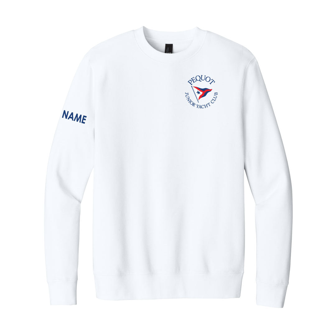PYC Fleece Crewneck Logowear Pequot Yacht Club White Adult XS