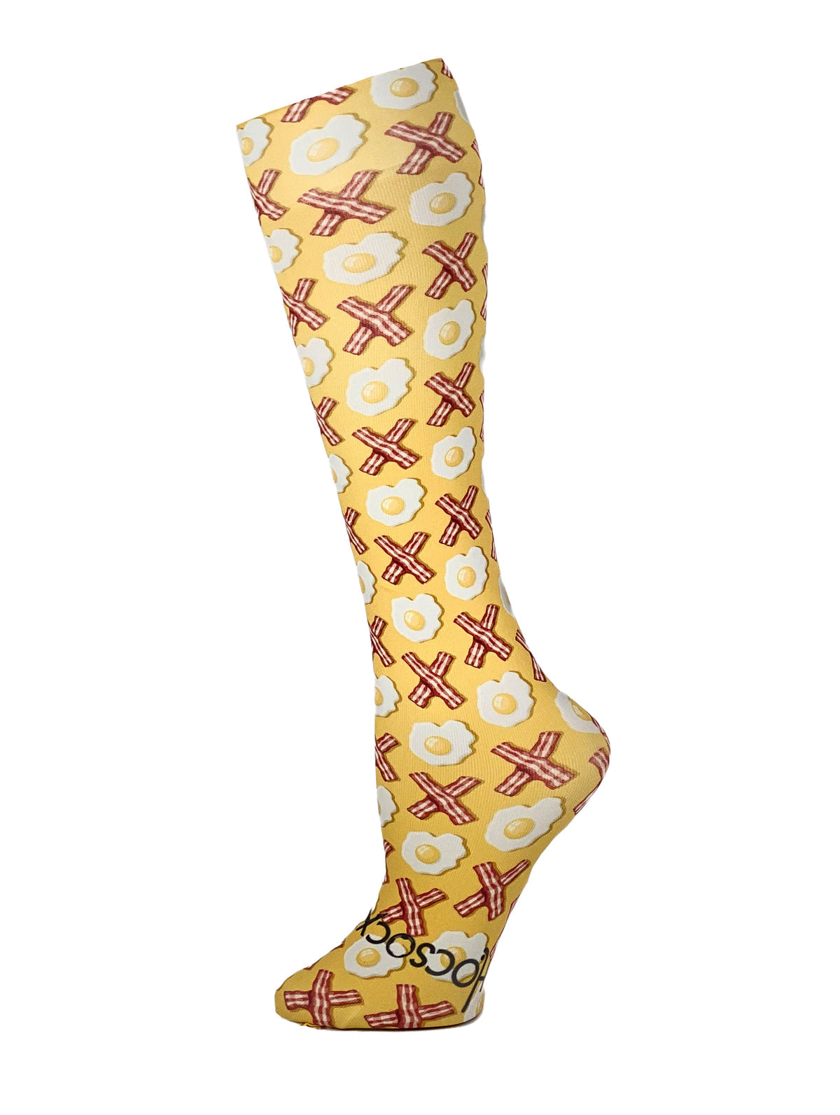Hocsocx Liner Socks Apparel Hocsocx Bacon and Eggs XO Youth: shoe sizes 13-4