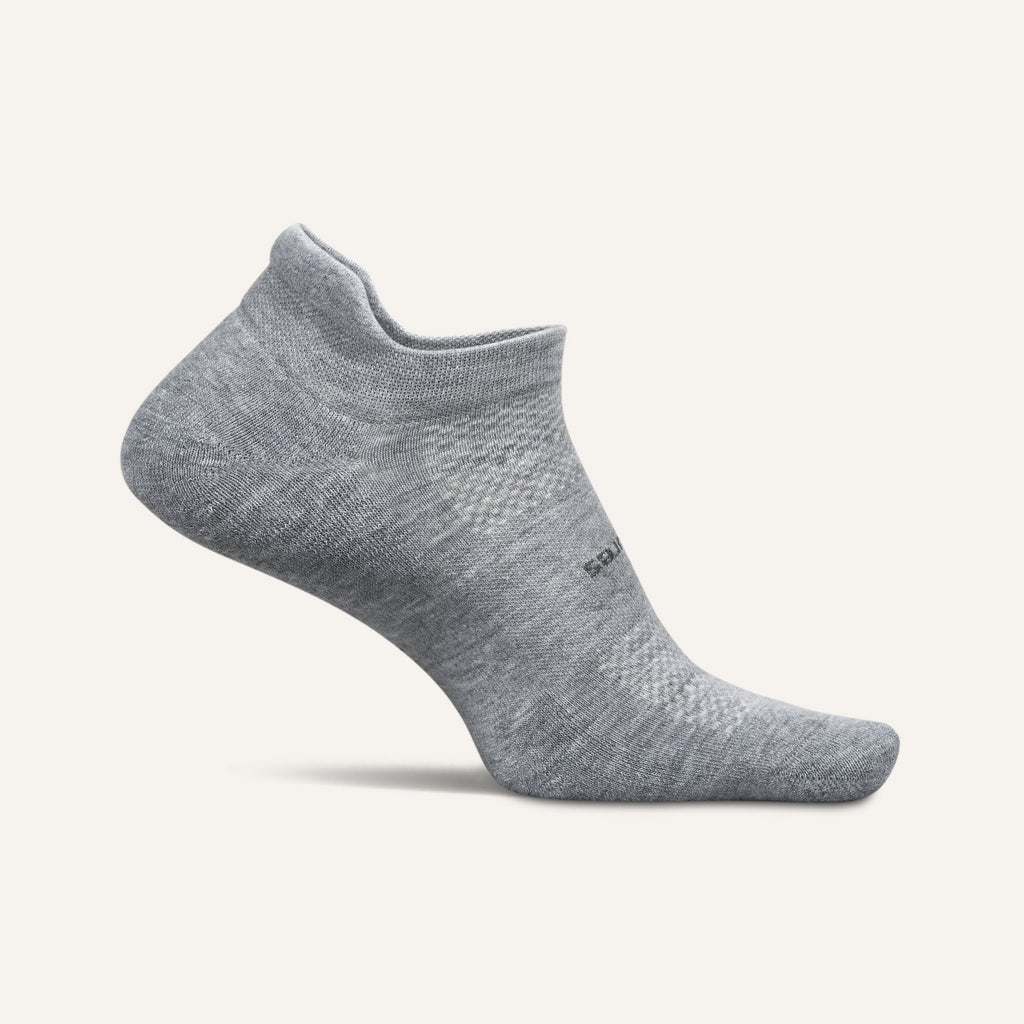 Feetures High Performance Cushion No Show Tab Apparel Feetures Light Gray Large