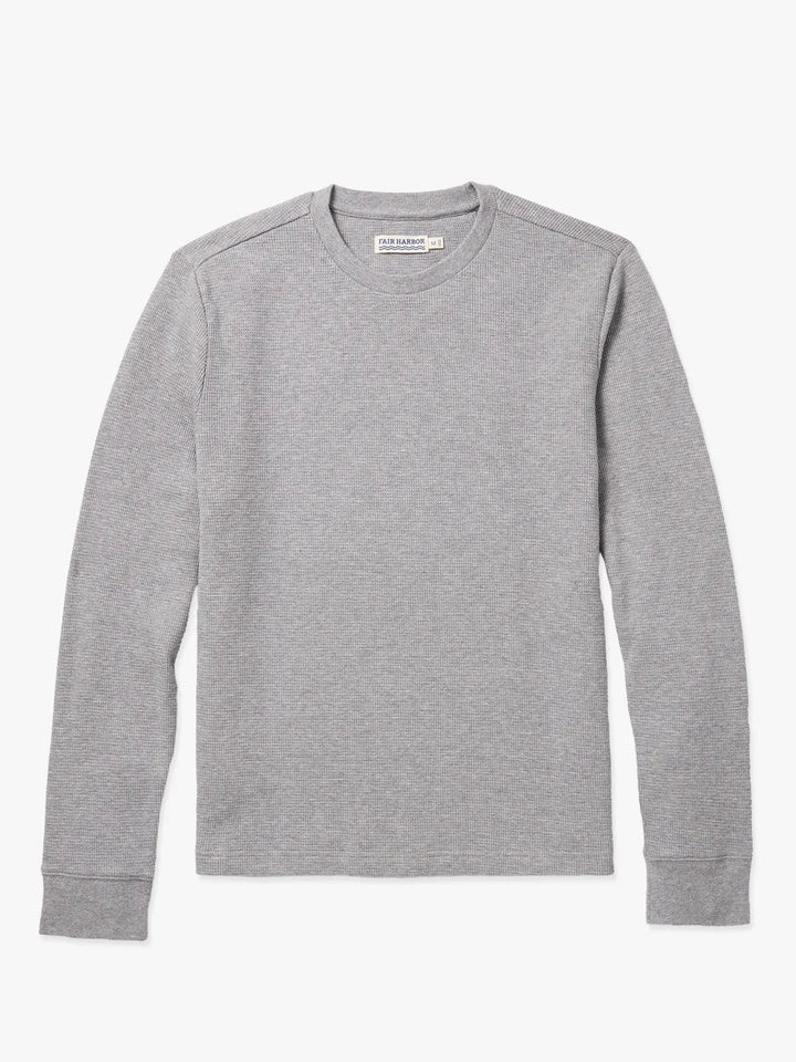 Fair Harbor Men's Waffle Crew Apparel Fair Harbor Heather Grey-040 Small