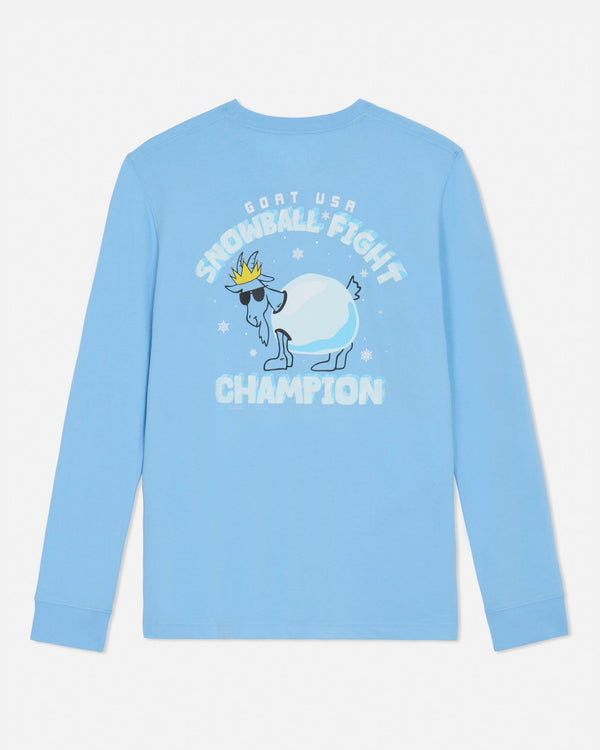 Goat USA Youth Kids' Snowball Long Sleeve T-Shirt Apparel Goat USA Carolina Blue Youth XSmall