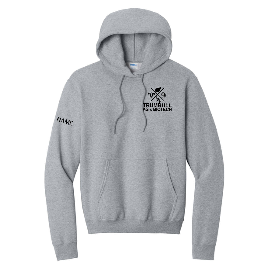 Trumbull Ag and Biotech Hooded Sweatshirt Logowear Trumbull Ag & Biotech Heather Grey Adult S