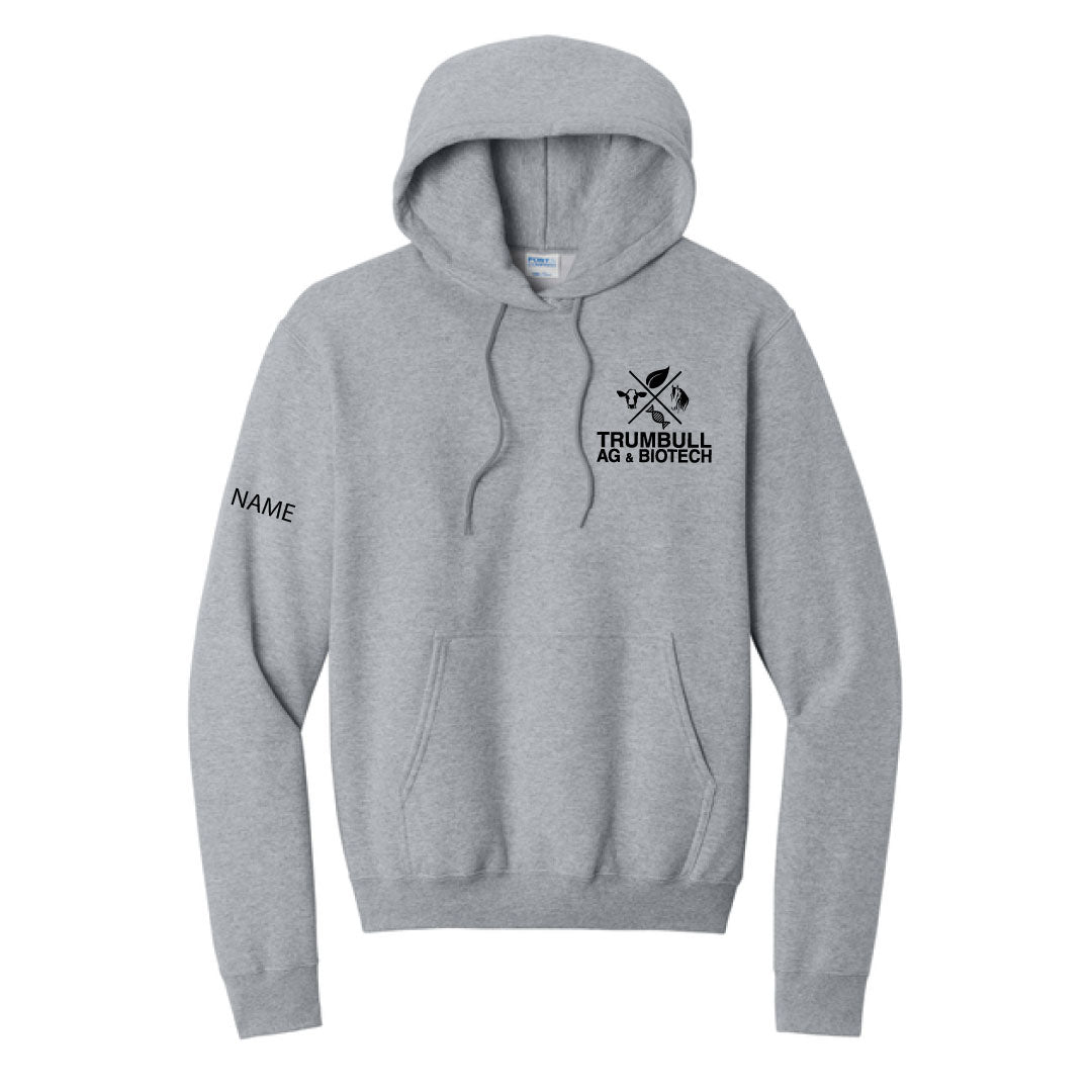 Trumbull Ag and Biotech Hooded Sweatshirt Logowear Trumbull Ag & Biotech Athletic Heather Adult S