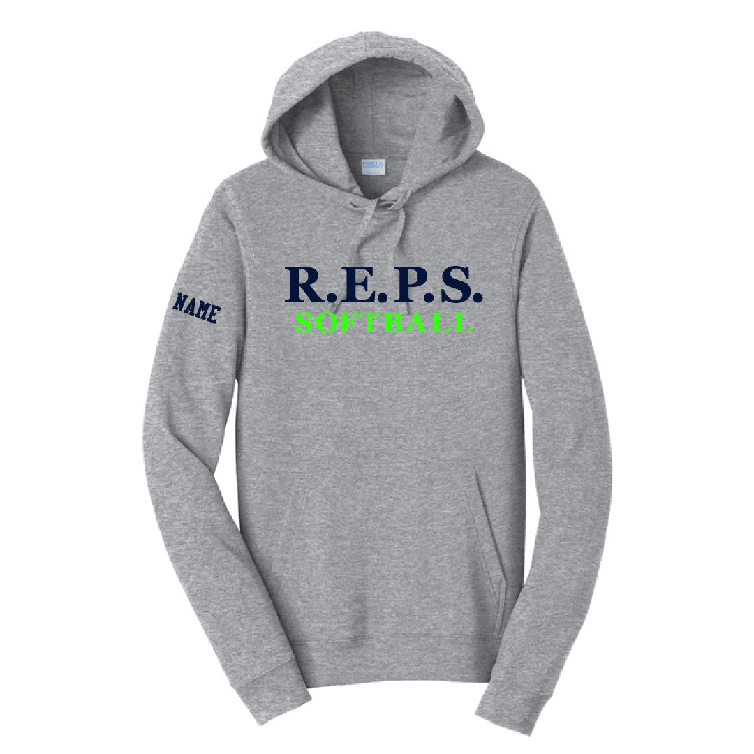 R.E.P.S.Wordmark Hooded Sweatshirt Logowear R.E.P.S. Grey Adult S