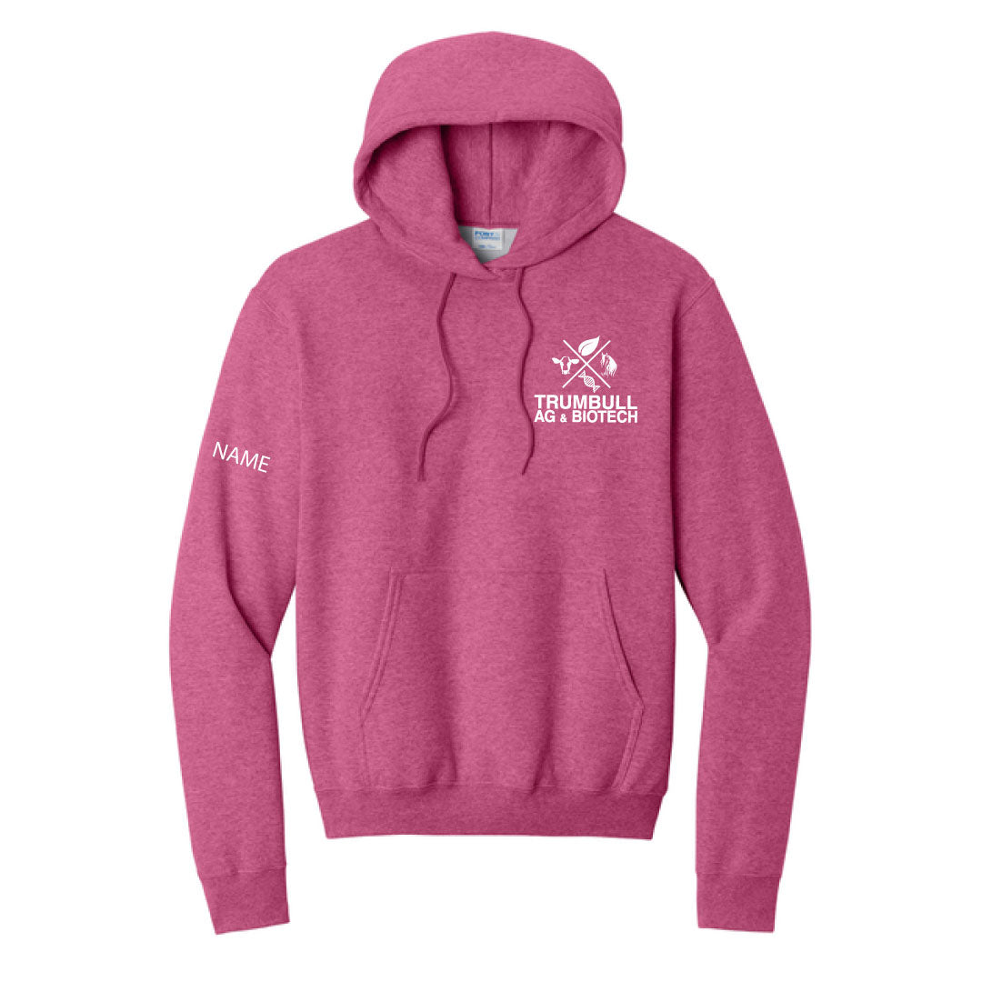 Trumbull Ag and Biotech Hooded Sweatshirt Logowear Trumbull Ag & Biotech Heather Sangria Adult S
