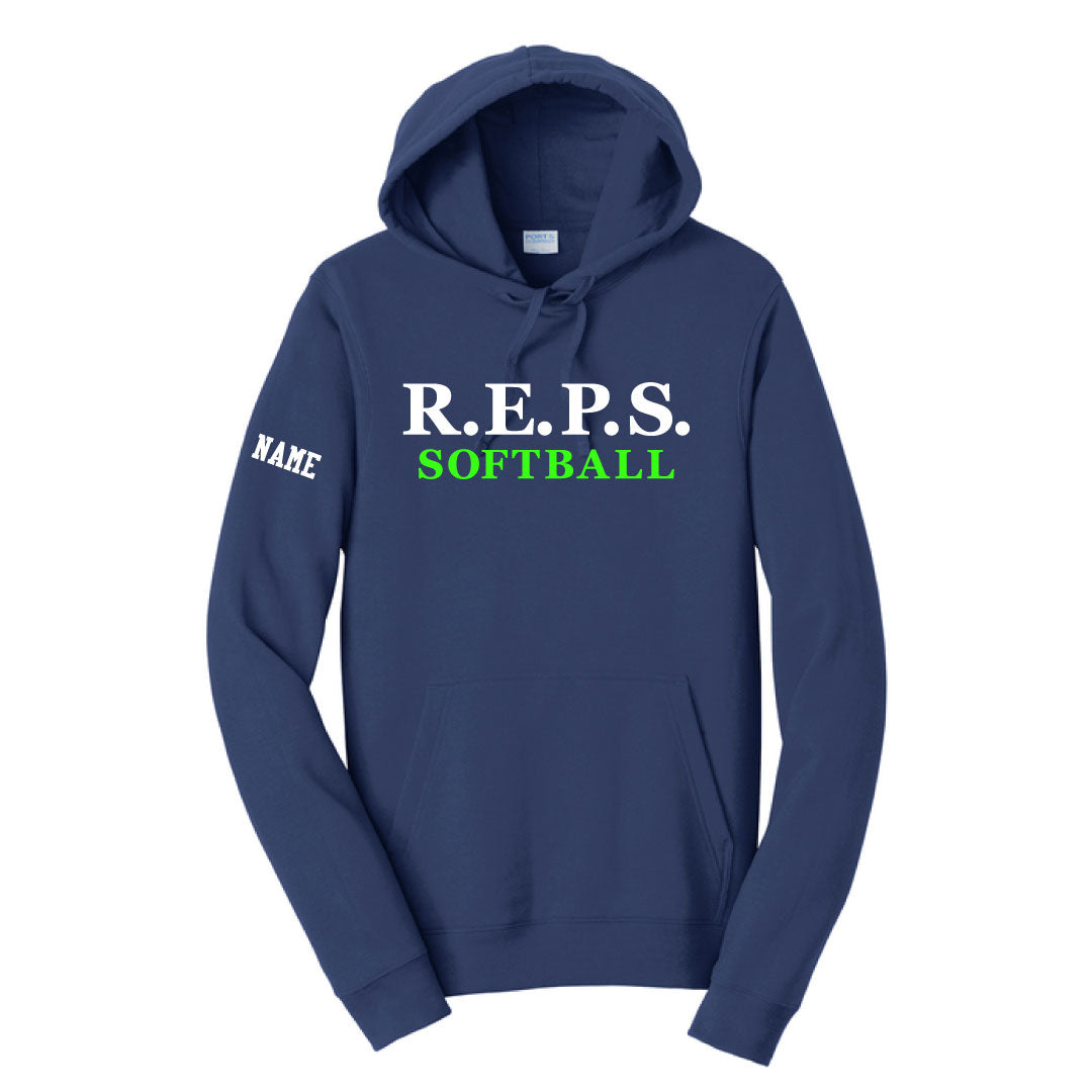 R.E.P.S.Wordmark Hooded Sweatshirt Logowear R.E.P.S. Navy Adult S